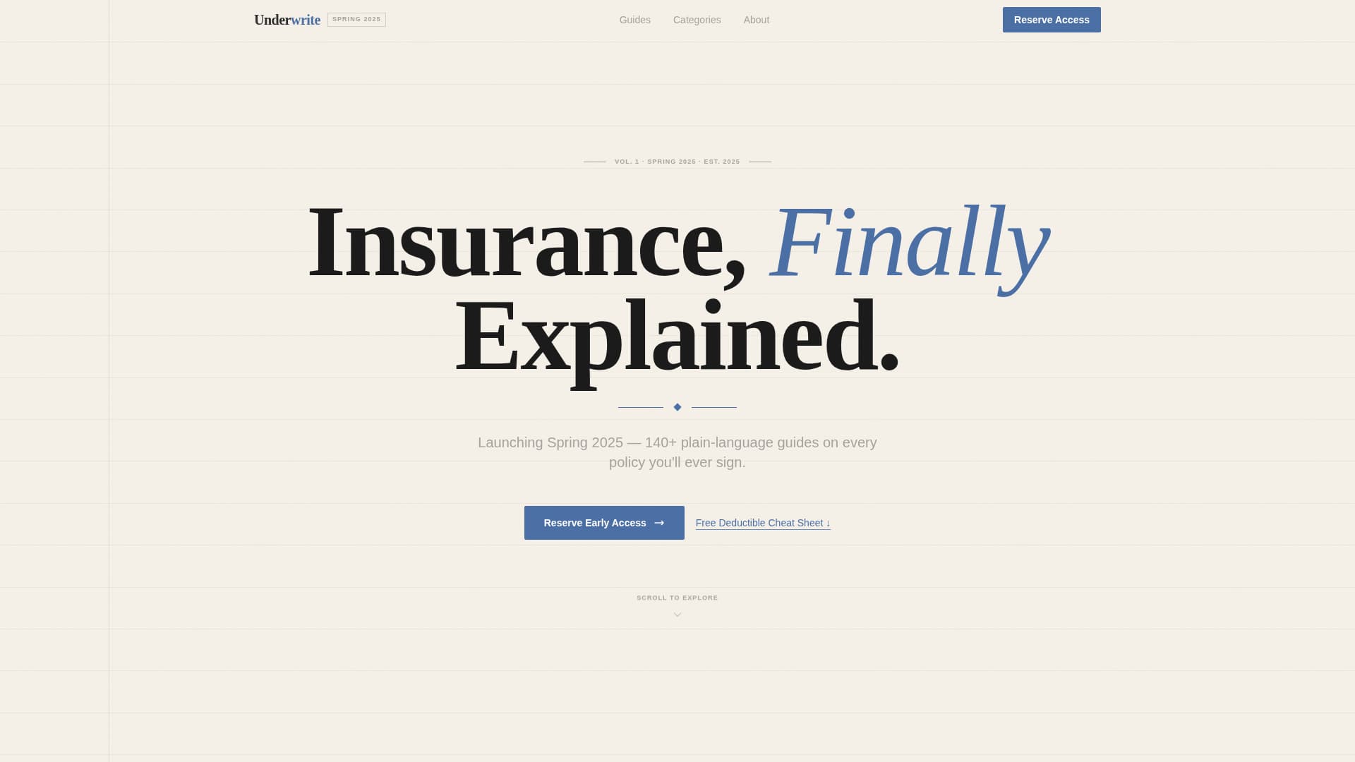 Underwrite - Authoritative Insurance Landing Page Template