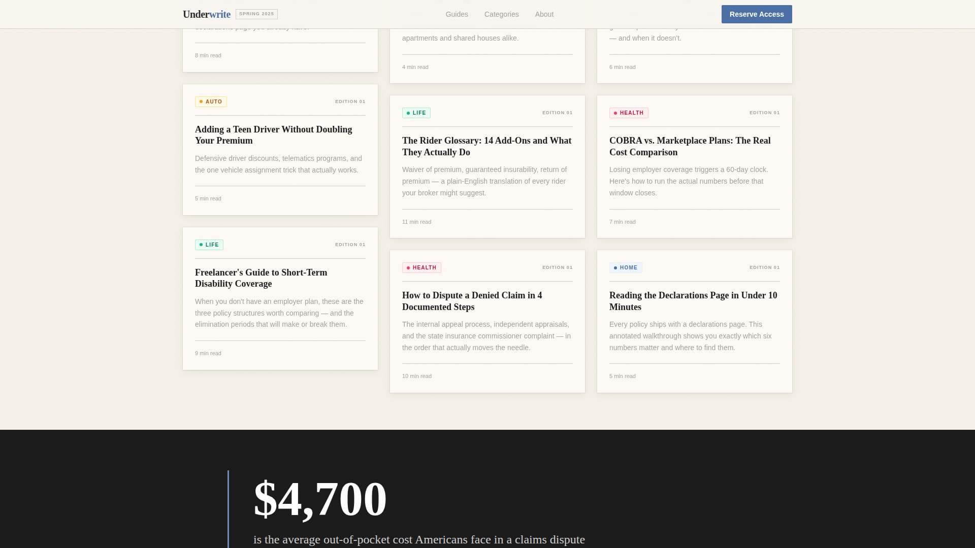 Underwrite - Authoritative Insurance Landing Page Template