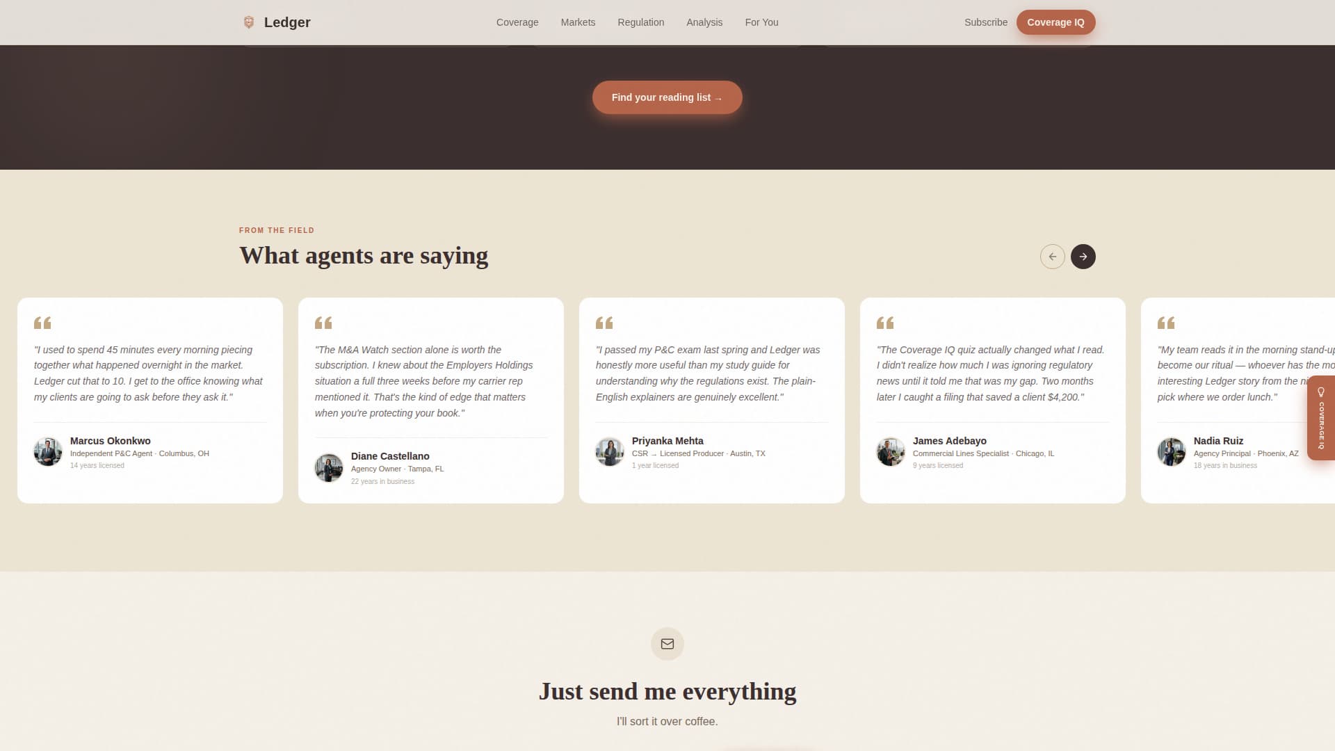Ledger - Authoritative Insurancenews Landing Page Template