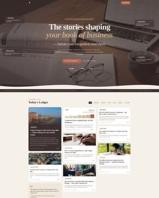 Ledger - Authoritative Insurancenews Landing Page Template