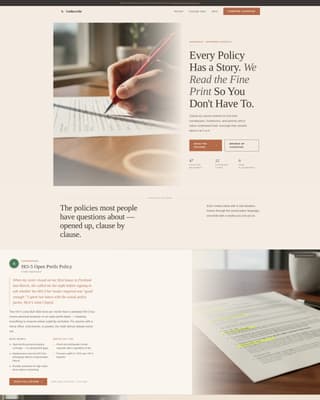 Underwrite — Proven Coverage Landing Page Template