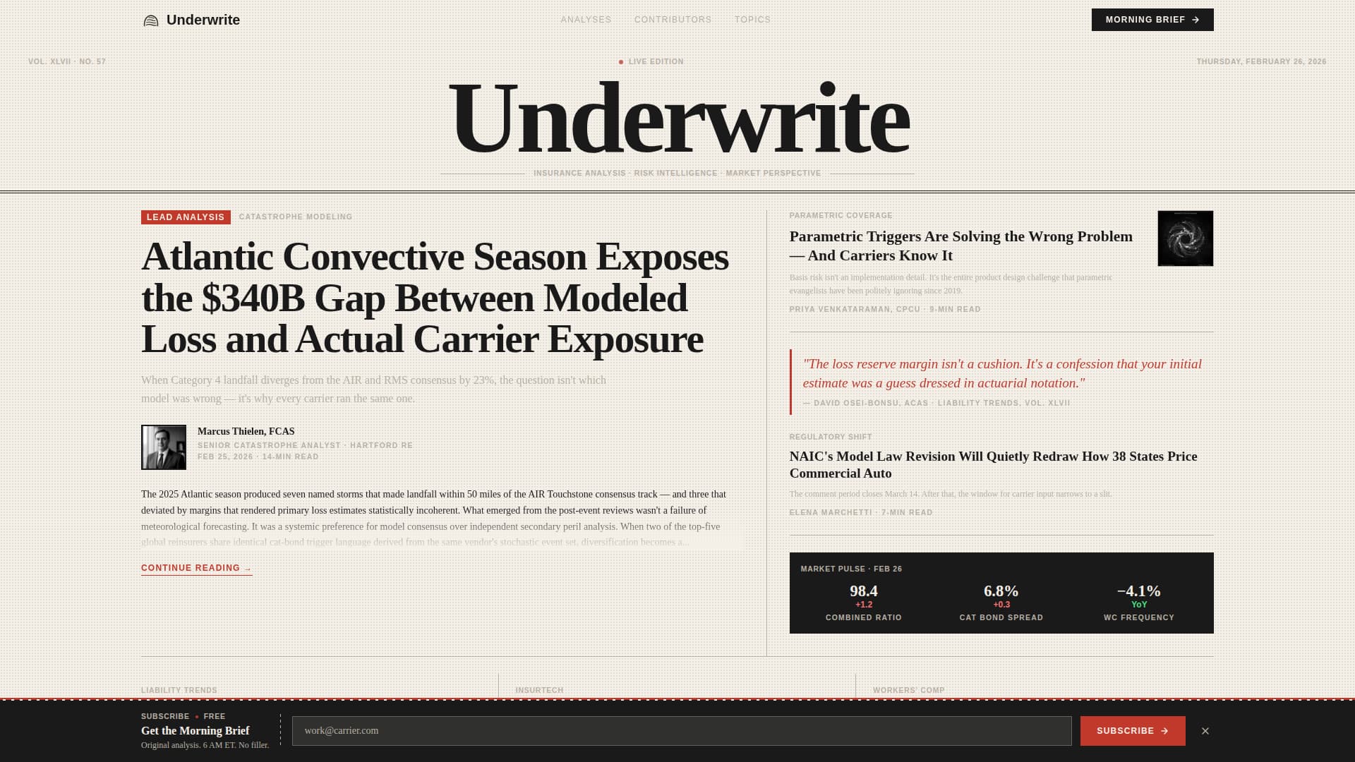 Insurance Blog & Media Professional Website Template