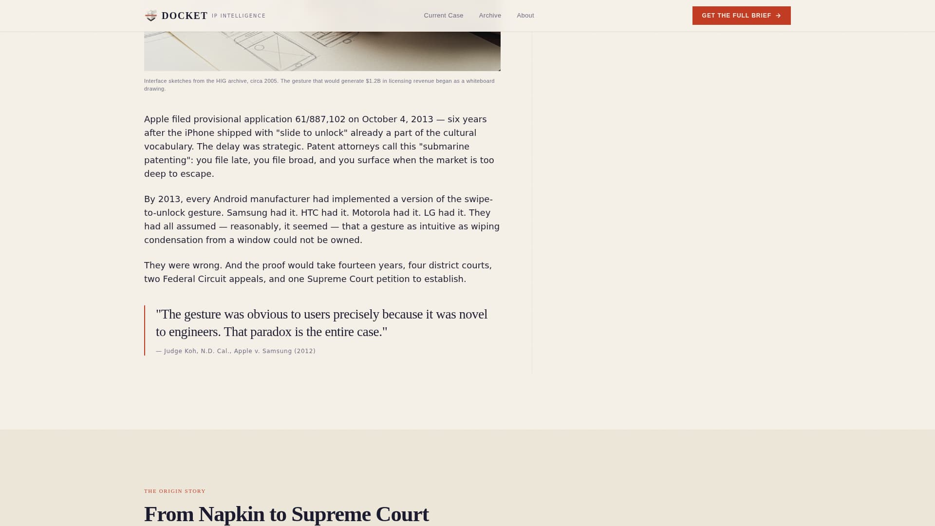 Docket - Compelling IP Law Landing Page Template