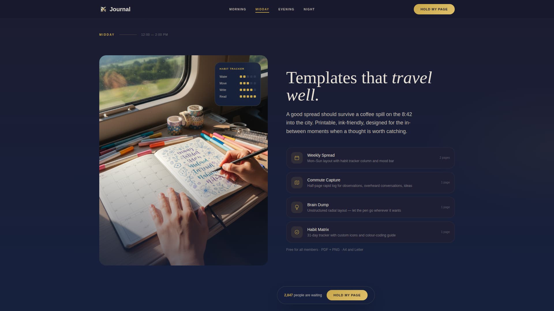 Journal - Elegant Journaling Landing Page Template