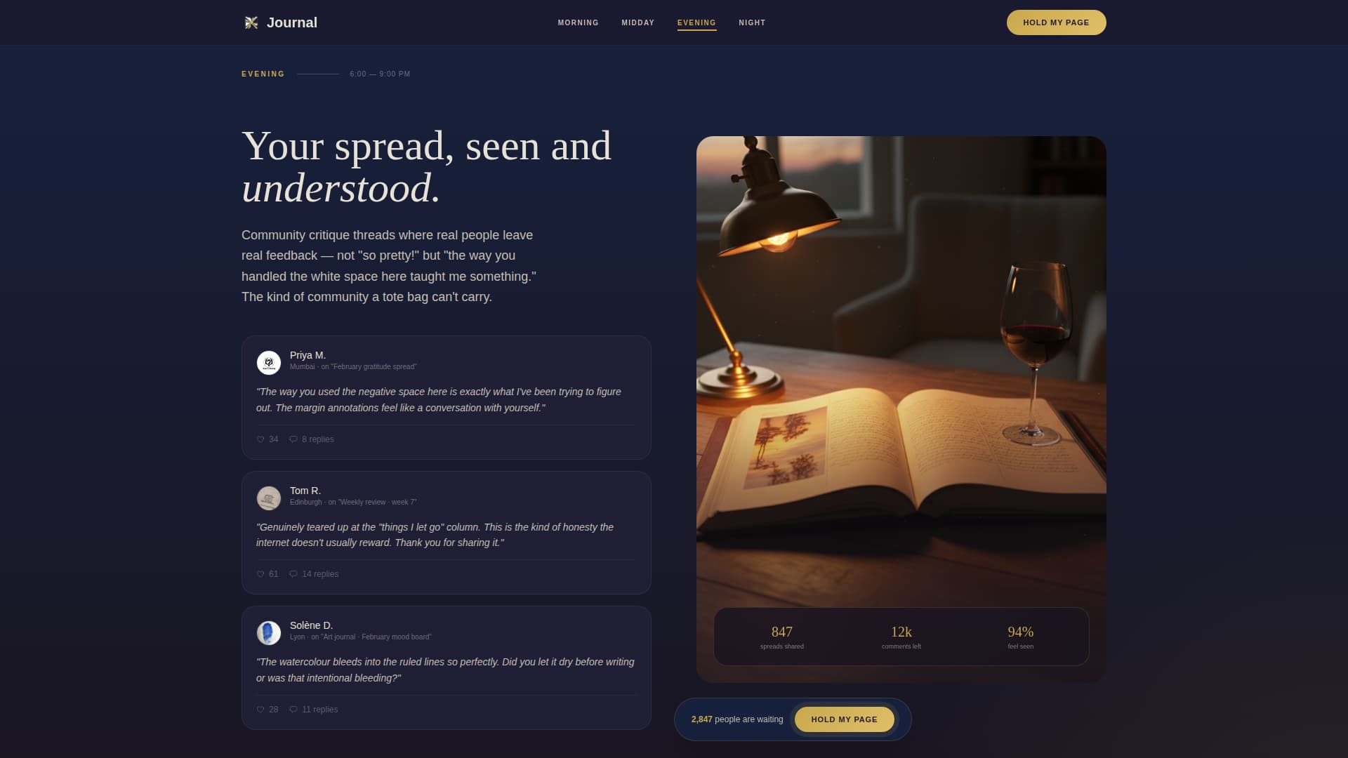 Journal - Elegant Journaling Landing Page Template