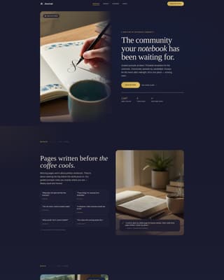 Journal - Elegant Journaling Landing Page Template