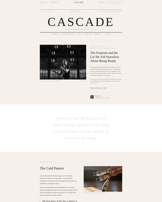 Cascade - Captivating Circusarts Landing Page Template