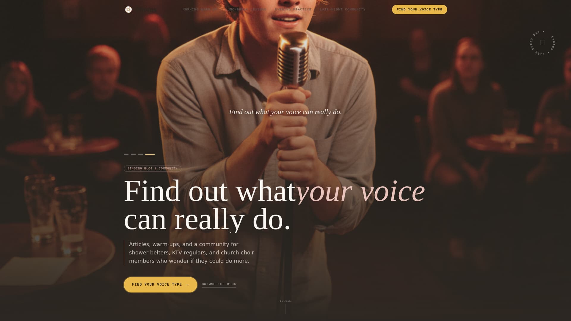 Chorus - Inspiring Singing Landing Page Template