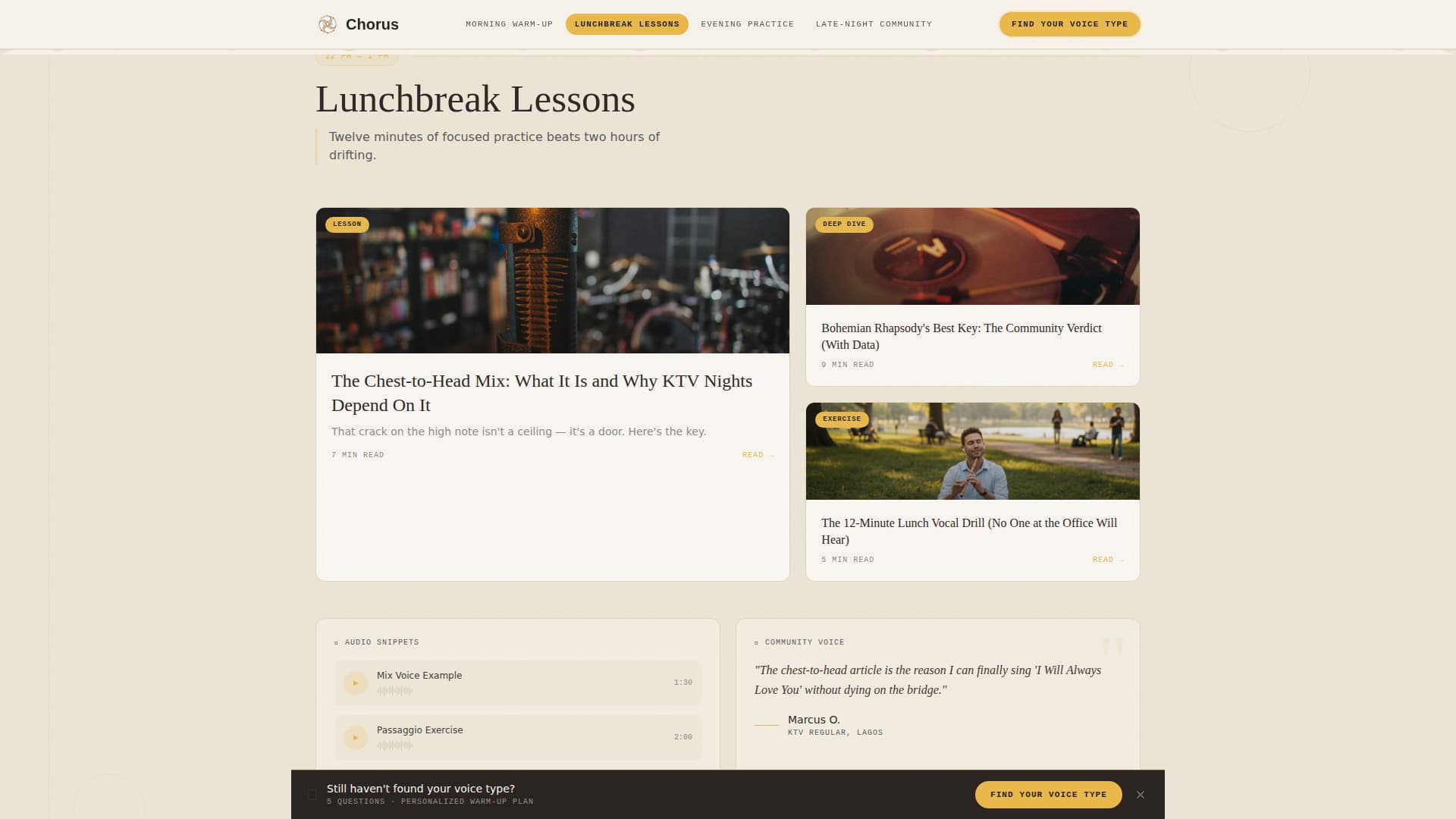 Chorus - Inspiring Singing Landing Page Template