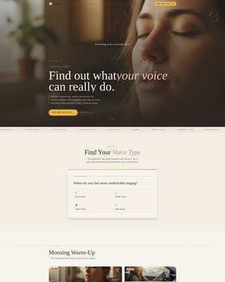 Chorus - Inspiring Singing Landing Page Template