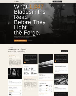 Forge - Compelling Bladesmith Landing Page Template
