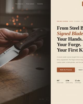 Forge - Artisan Bladesmith Landing Page Template