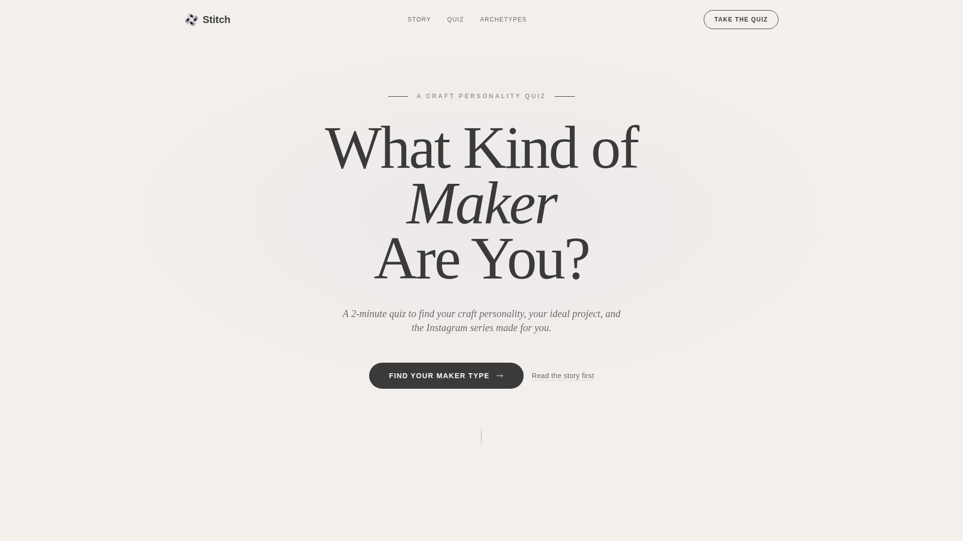 Stitch - Editorial Knitting Landing Page Template