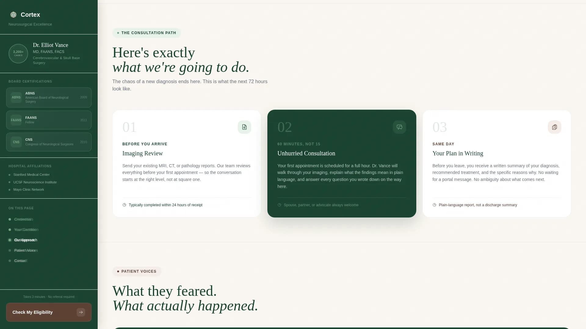 Neurosurgeon Specialist Booking Website Template