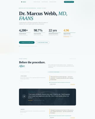 Suture - Trusted Neurosurgeon Landing Page Template