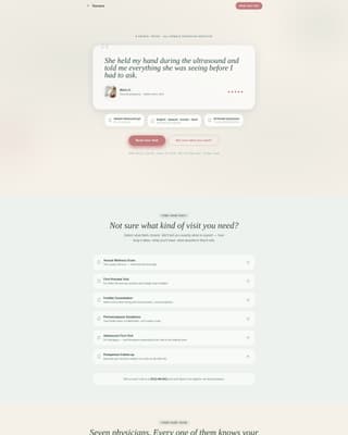 Nurture - Compassionate OB/GYN Landing Page Template