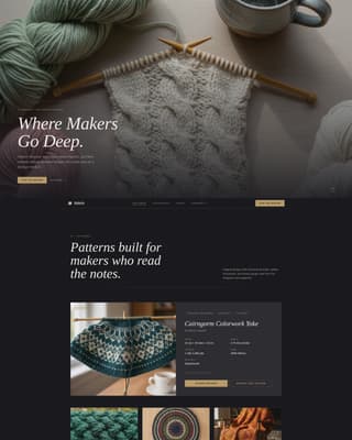 Stitch — Trusted Knitting Course Landing Page Template
