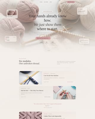 Stitch - Elegant Knitting Landing Page Template