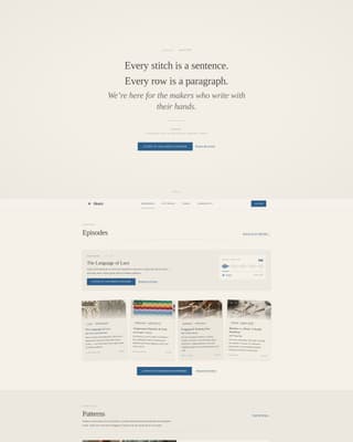 Skein - Artisan Podcast Landing Page Template
