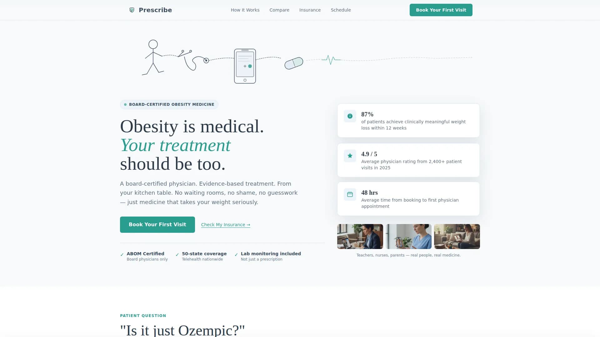 Obesity Care Booking Website Template