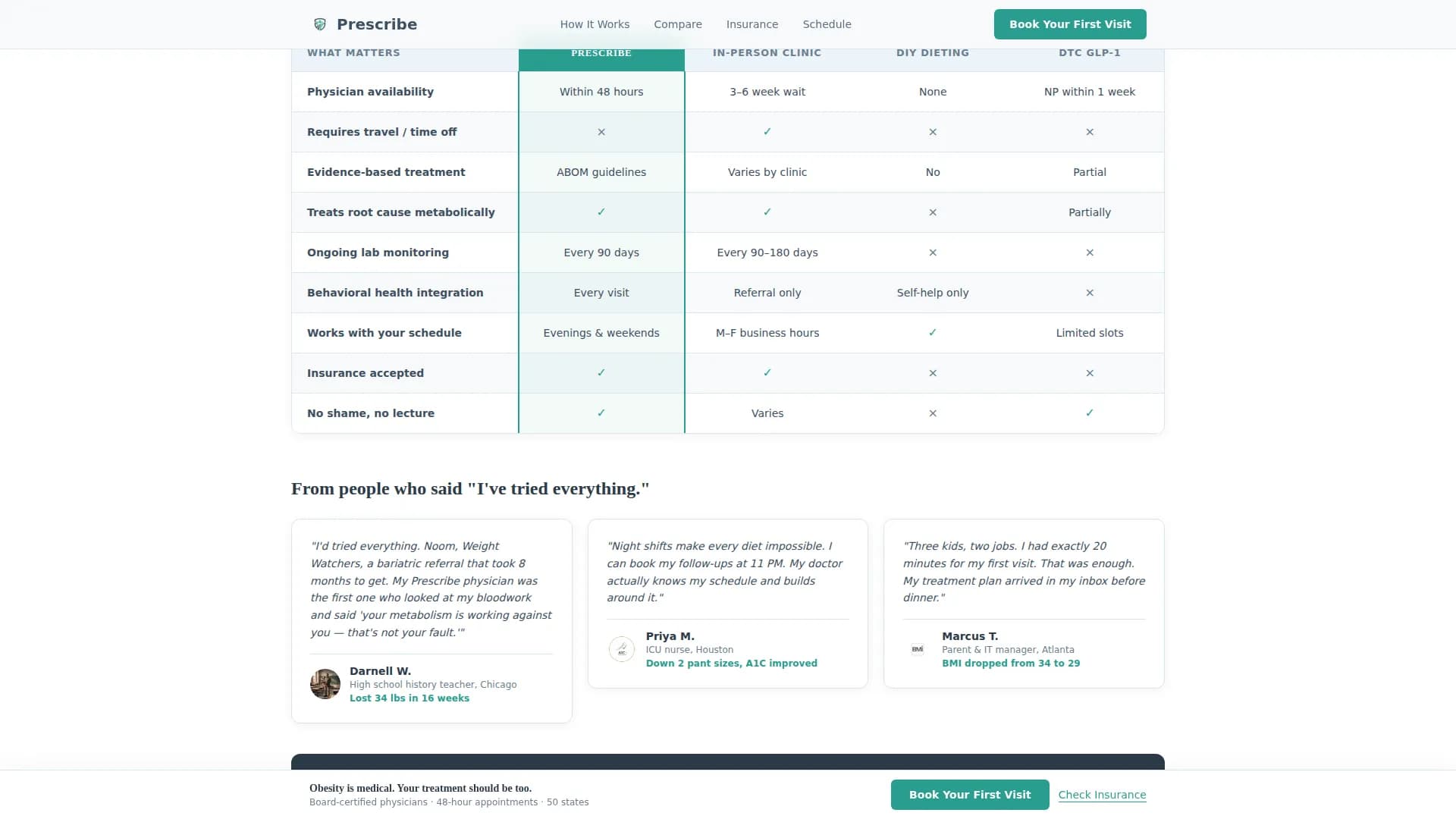 Obesity Care Booking Website Template