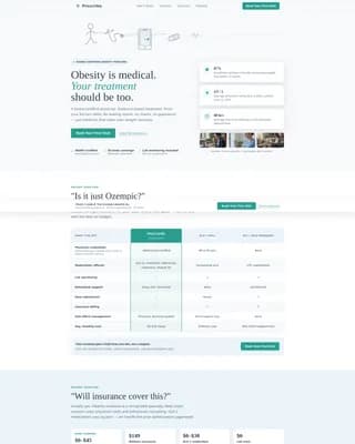 Obesity Care Booking Website Template