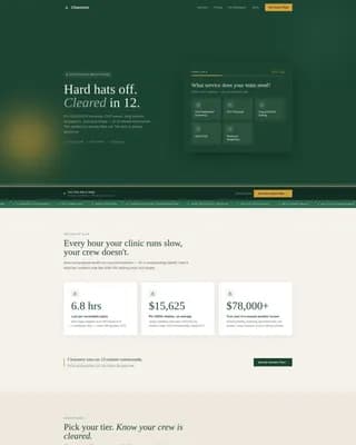 Clearance - Occupational Health Landing Page Template
