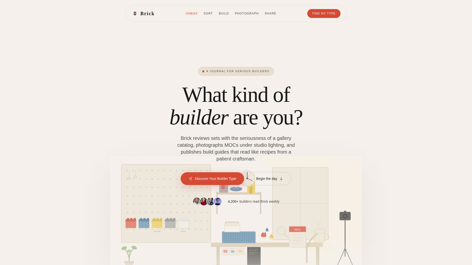 Brick - Curated Builder Landing Page Template