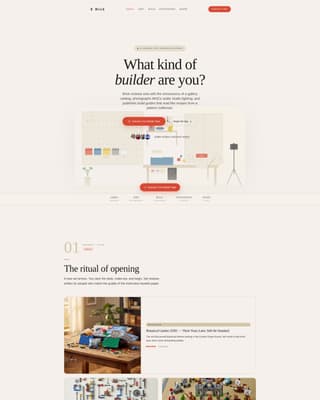 Brick - Curated Builder Landing Page Template
