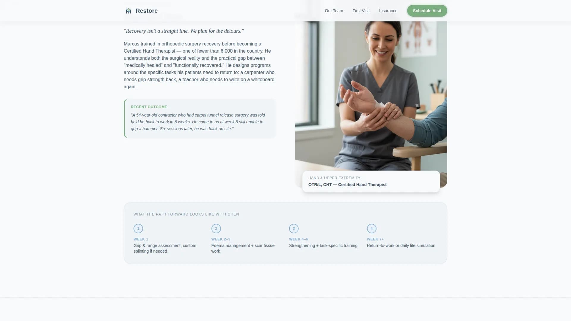 Restore - New Patient Landing Page Template