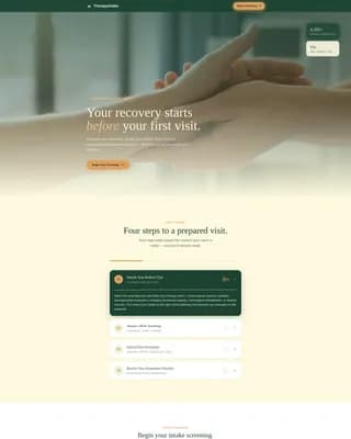 Thrive - Patient Portal Landing Page Template