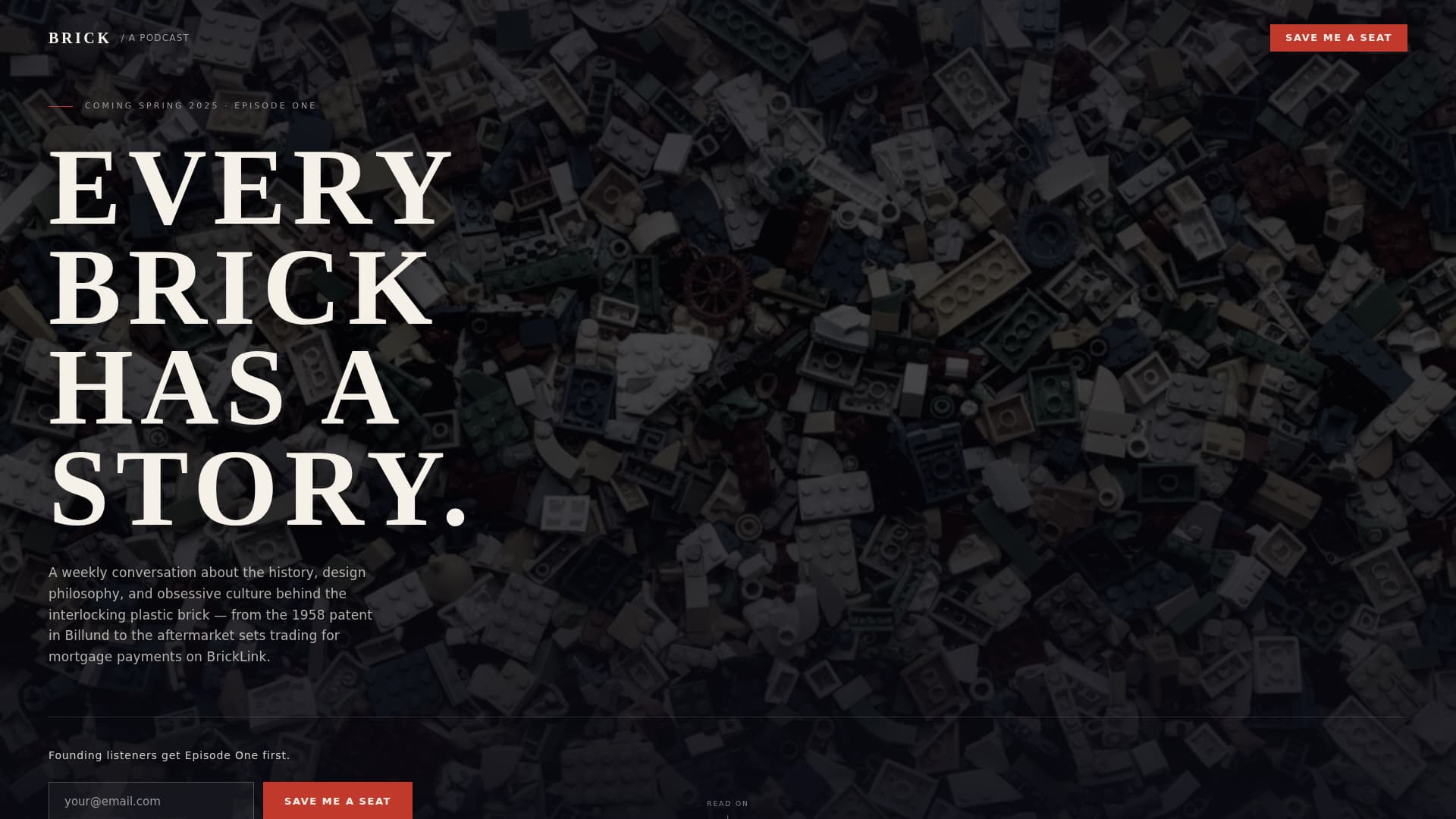 Brick - Captivating Podcast Landing Page Template