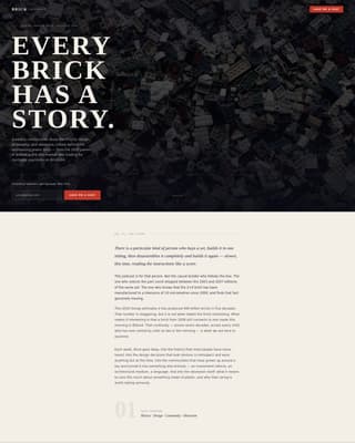 Brick - Captivating Podcast Landing Page Template