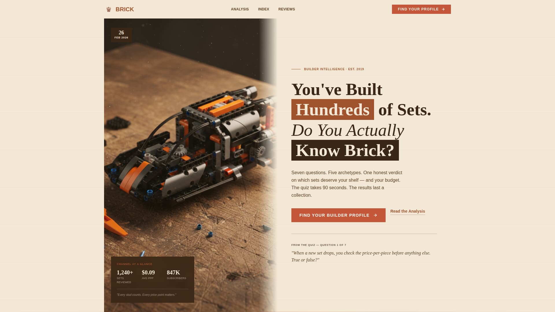 Brick - Authoritative Builder Landing Page Template