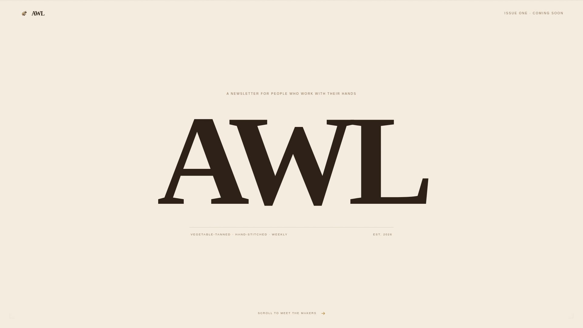 Awl - Artisan Leatherworking Landing Page Template
