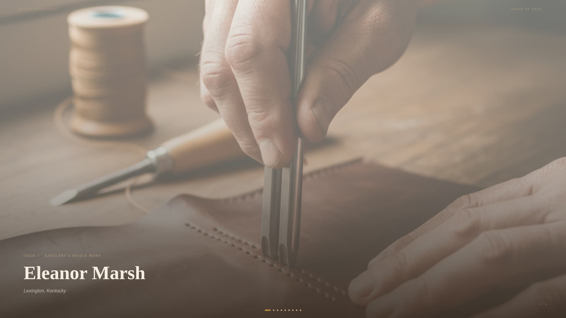 Awl - Artisan Leatherworking Landing Page Template