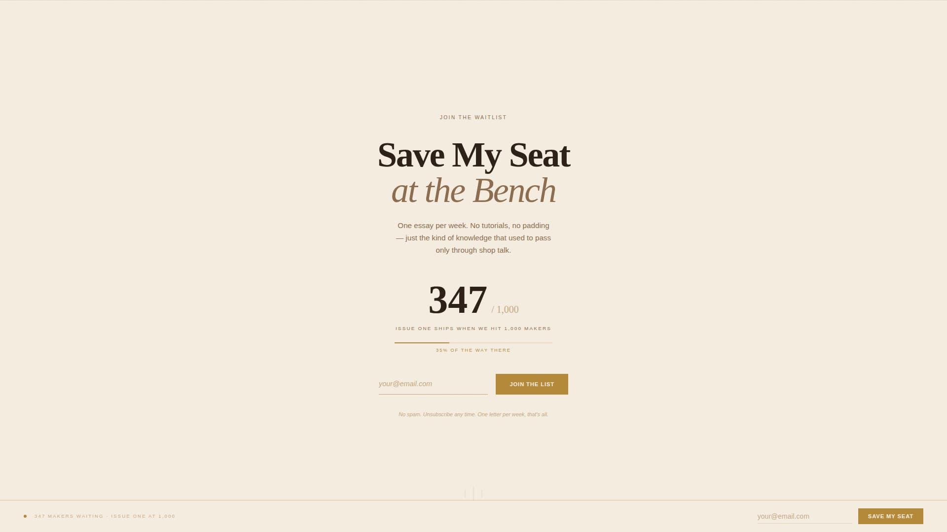 Awl - Artisan Leatherworking Landing Page Template