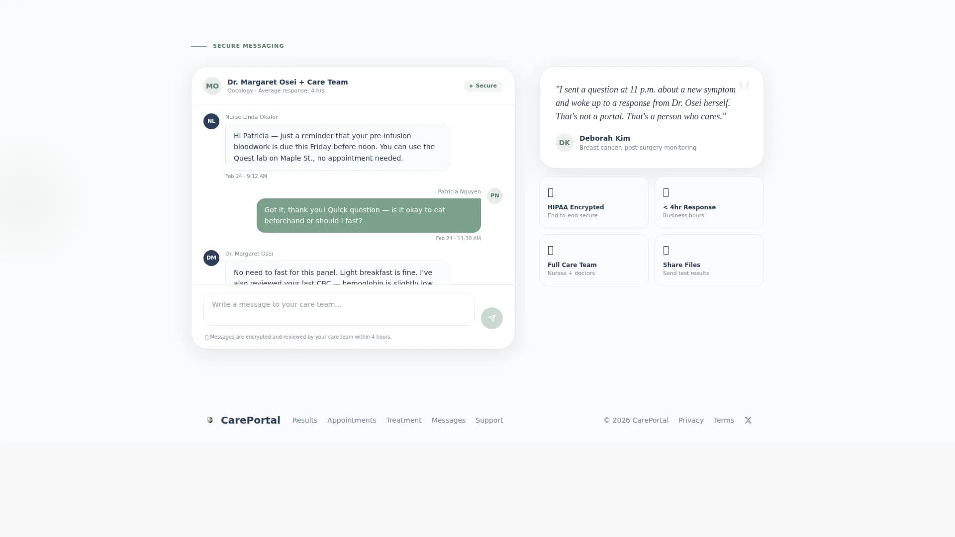 Oncologist Booking Website Template