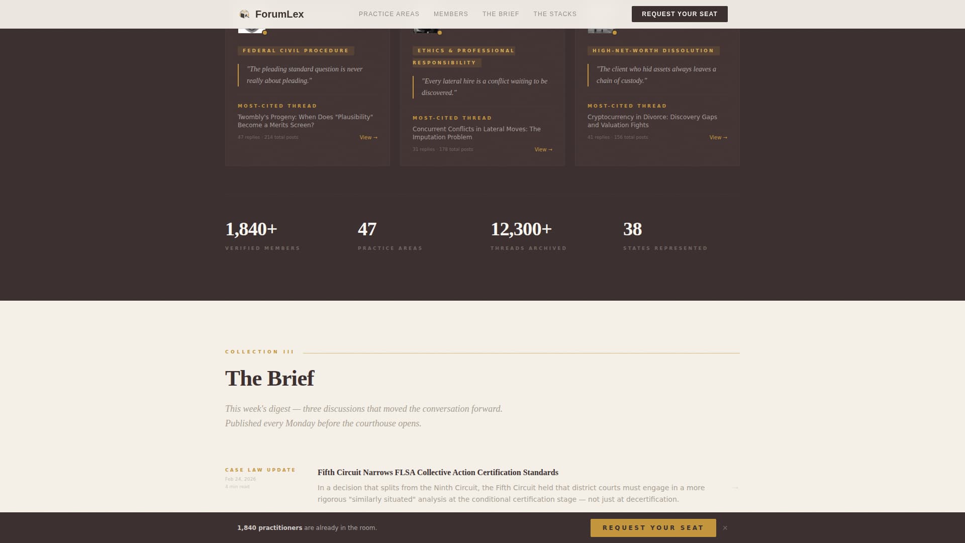 Forumlex - Authoritative Legal Landing Page Template