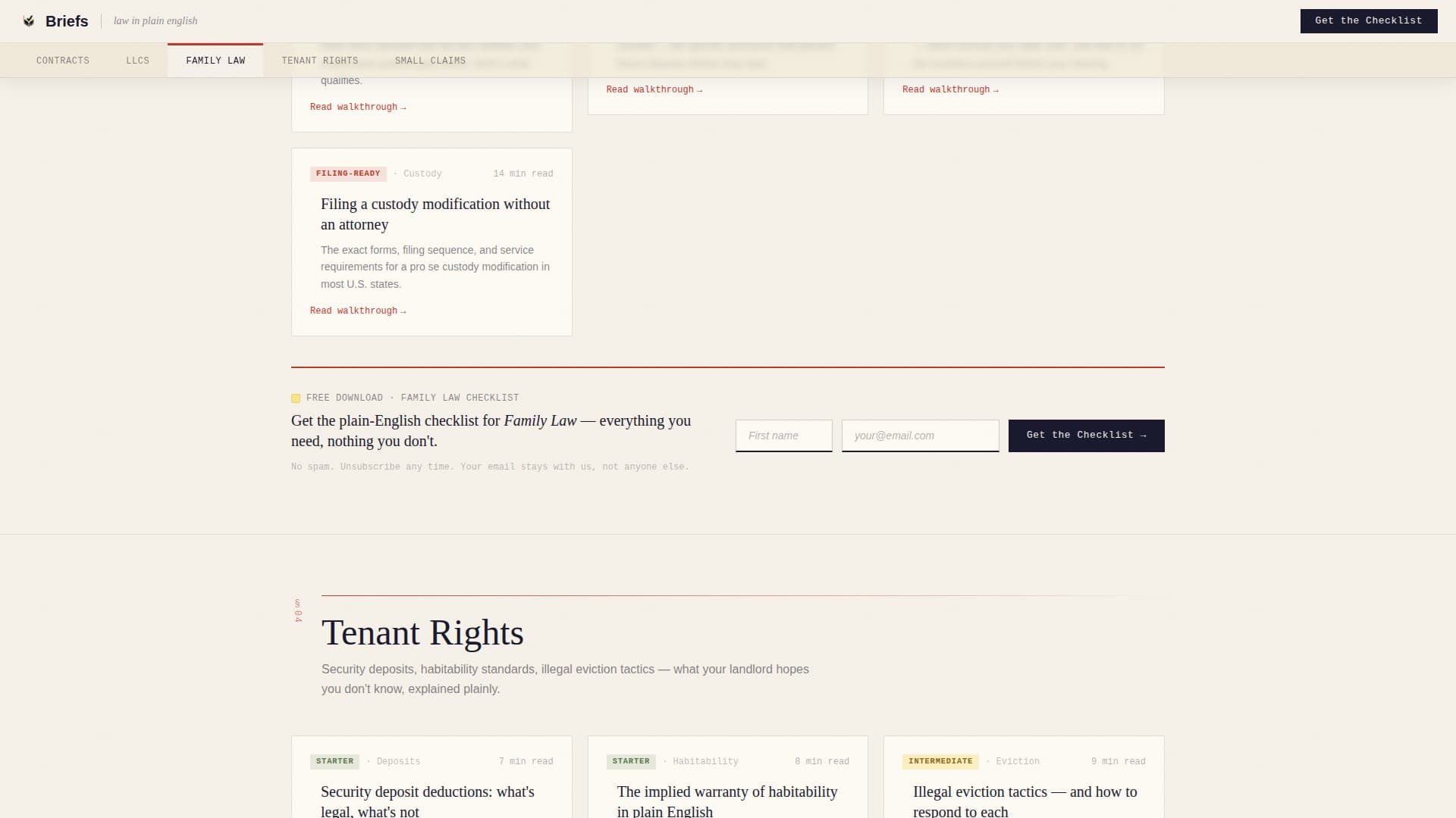 Briefs — Proven Legal Services Landing Page Template