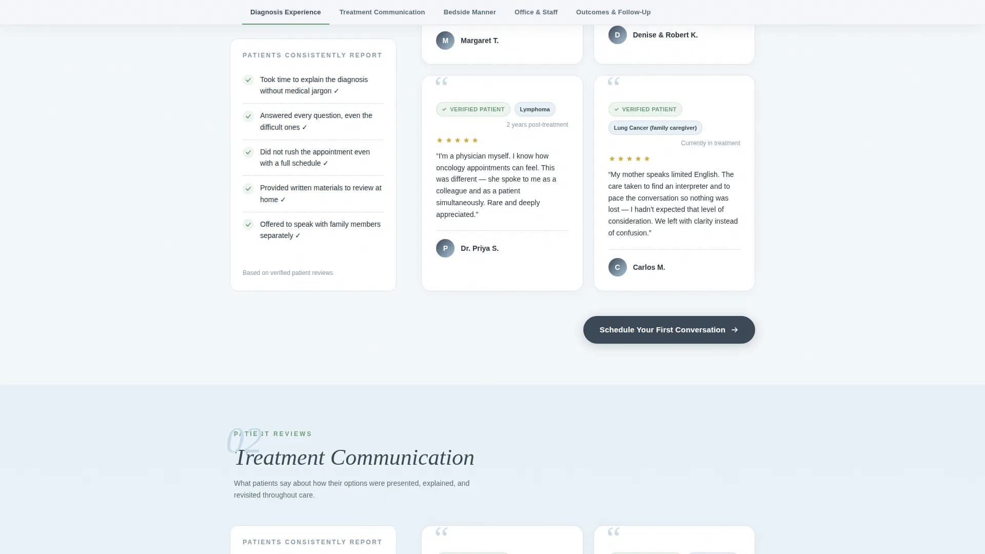 Oncologist Specialist Reviews Website Template