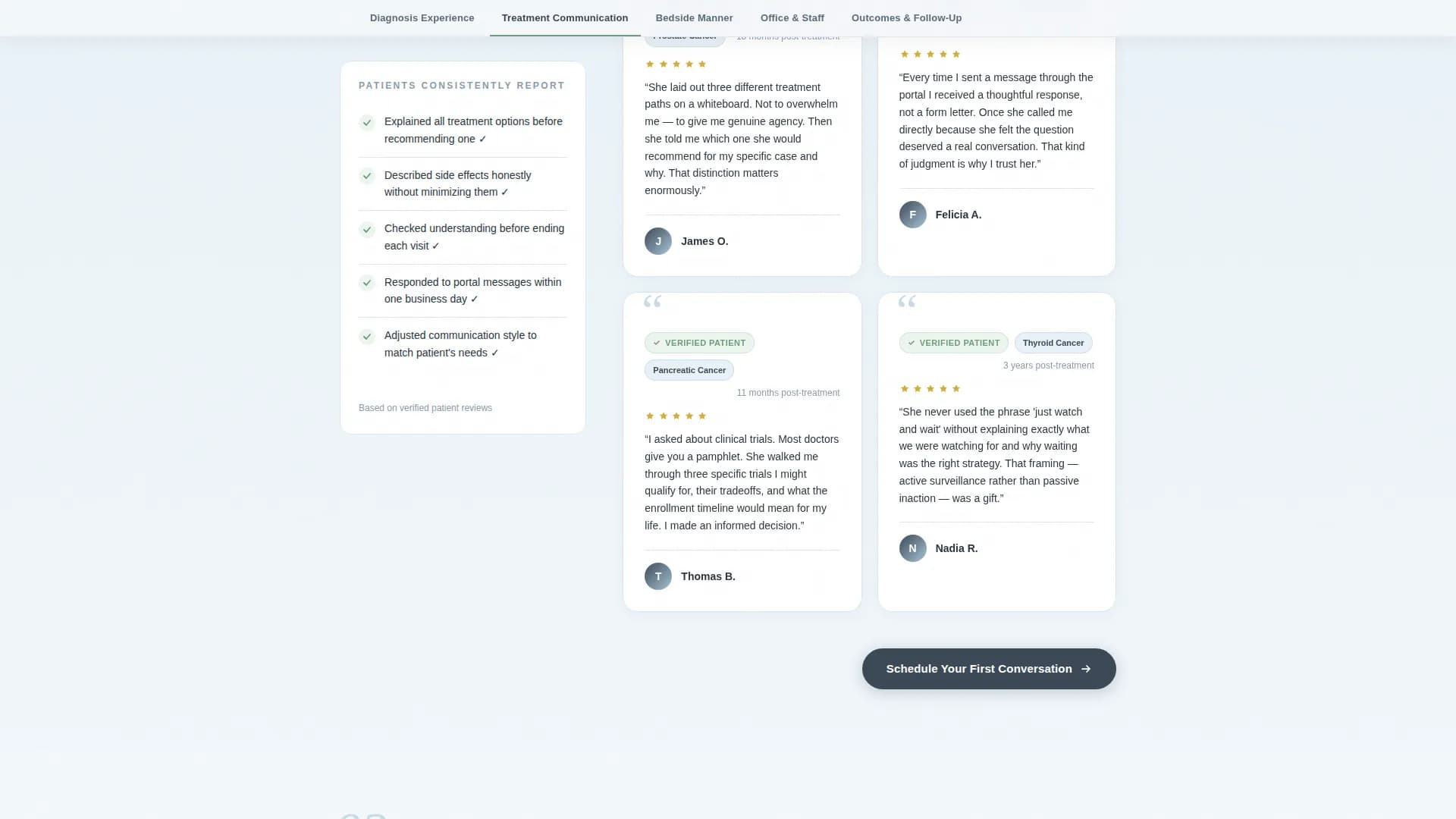 Oncologist Specialist Reviews Website Template