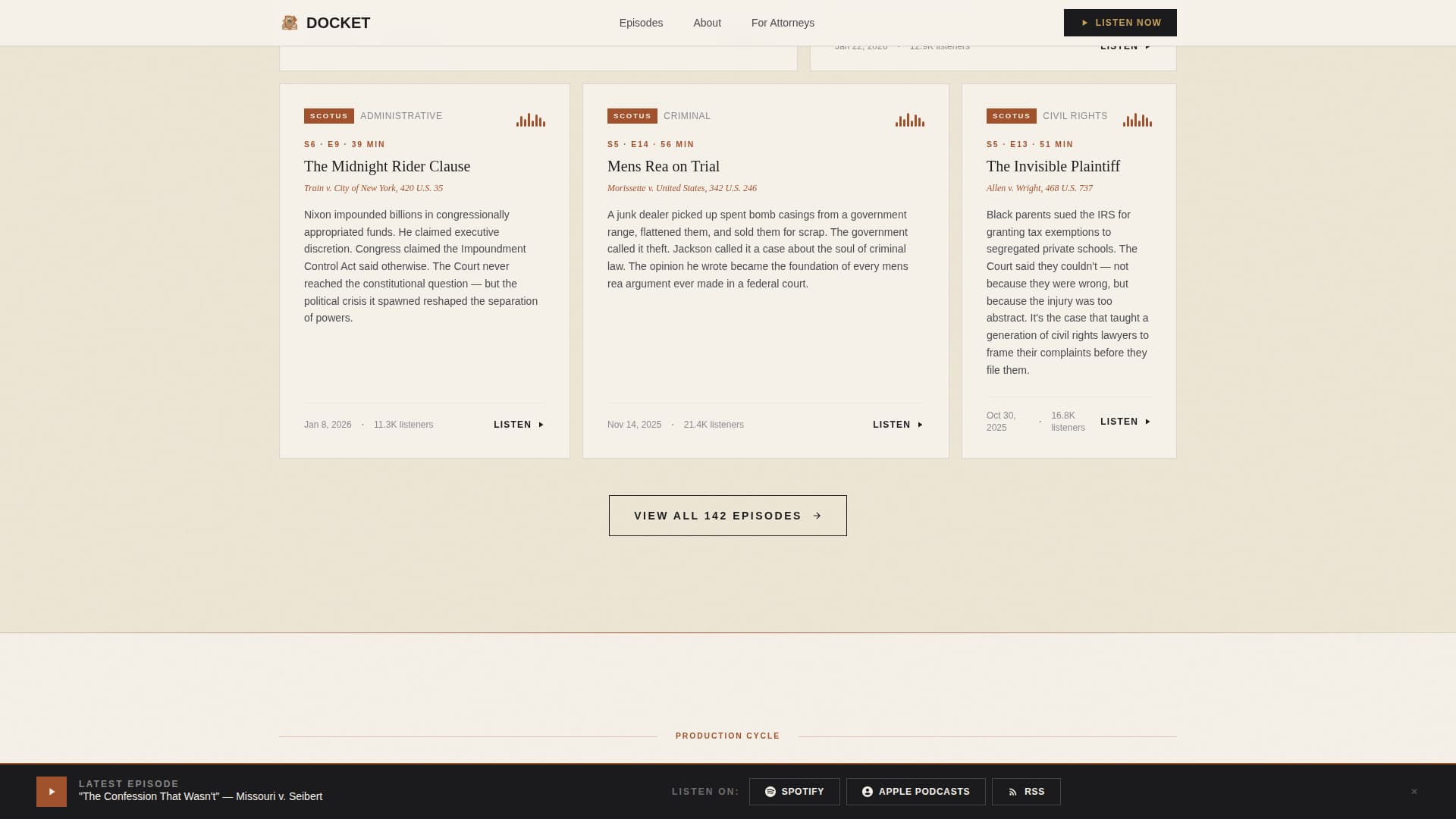 Docket - Compelling Legalpodcast Landing Page Template