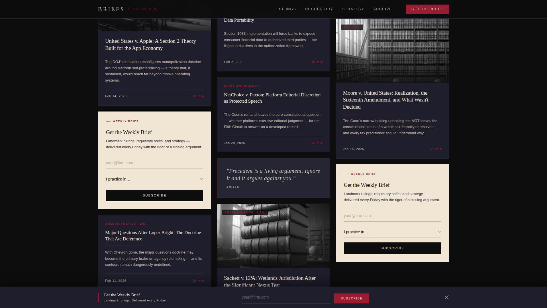 Briefs - Authoritative Legal Landing Page Template