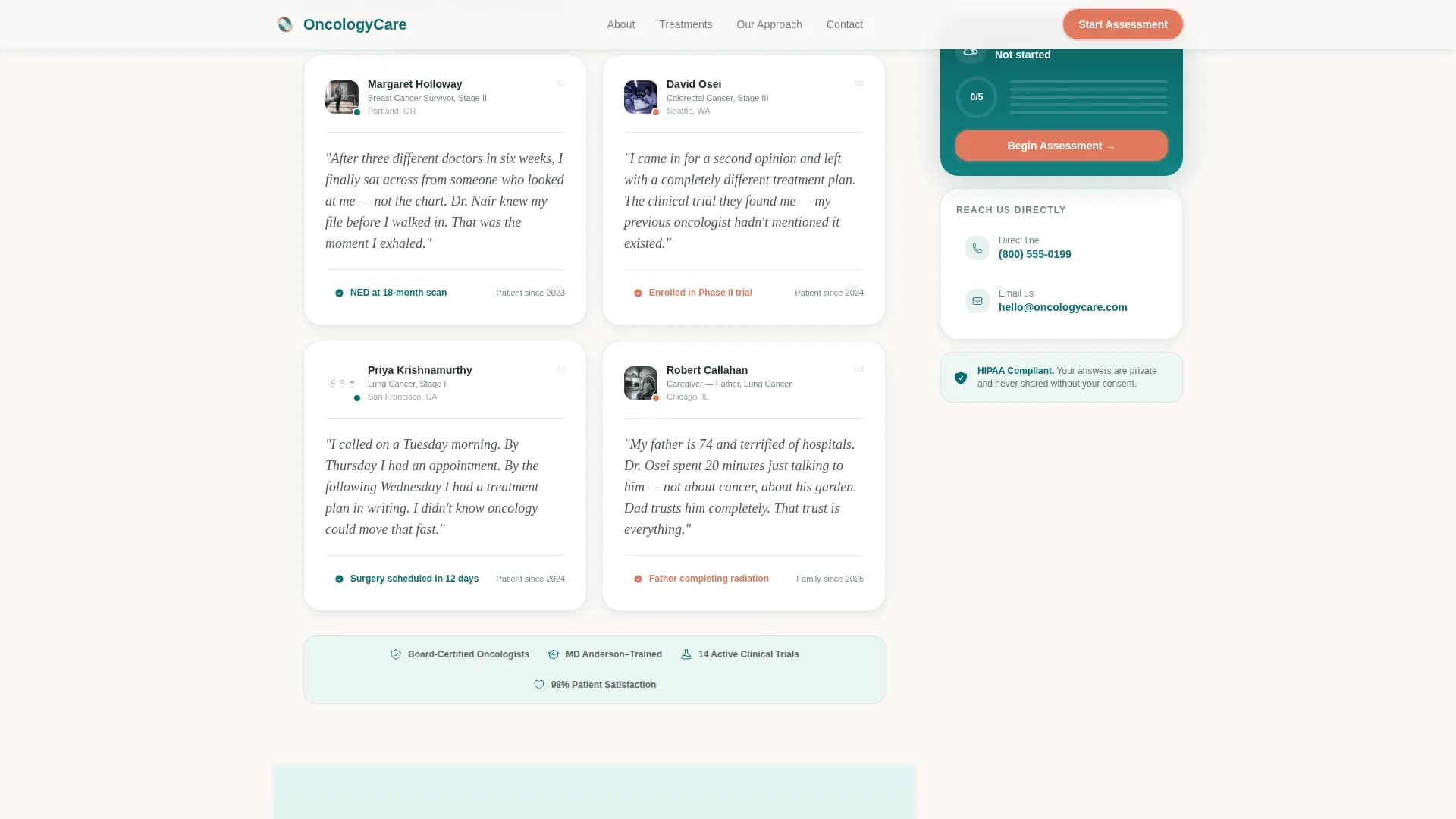 Oncology Medicine Professional Website Template