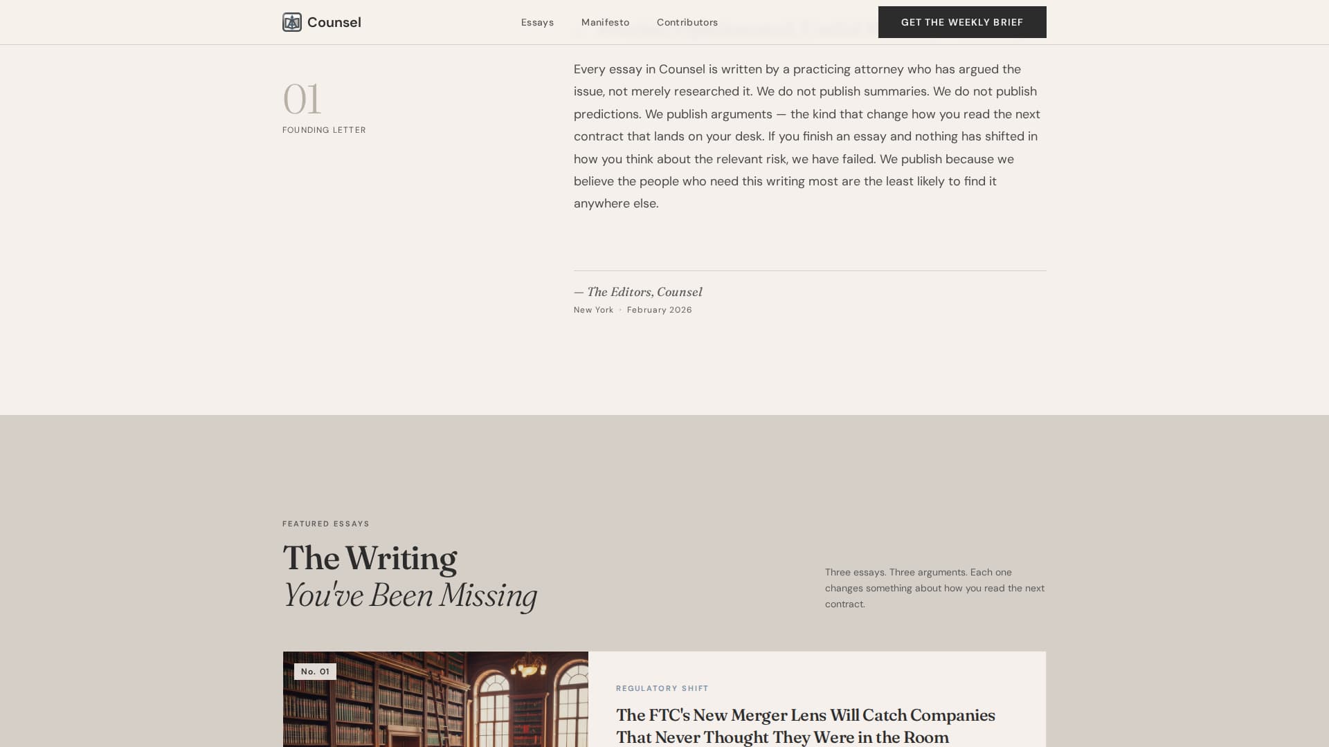 Counsel - Authoritative Legal Landing Page Template