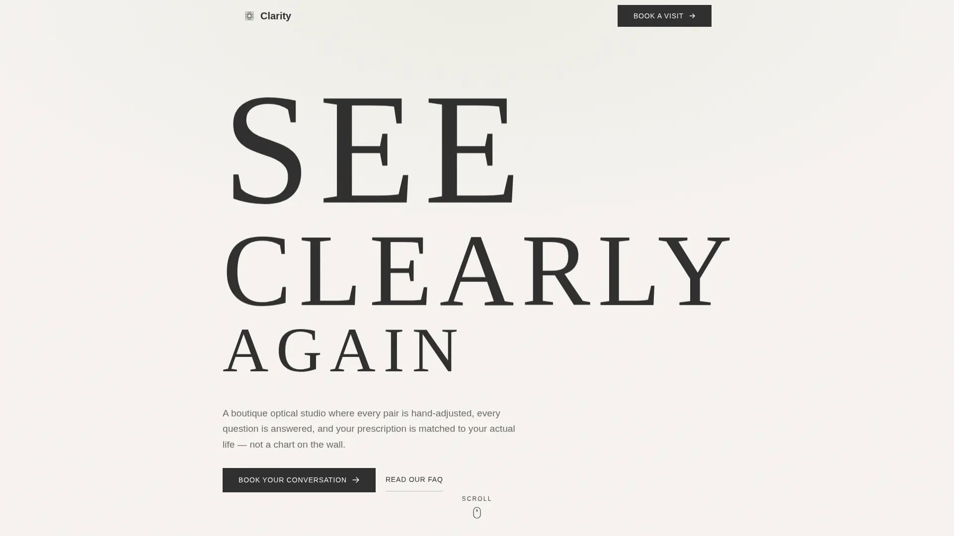 Eye Care & Optometry Advanced Booking Website Template