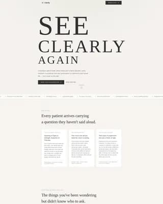 Eye Care & Optometry Advanced Booking Website Template