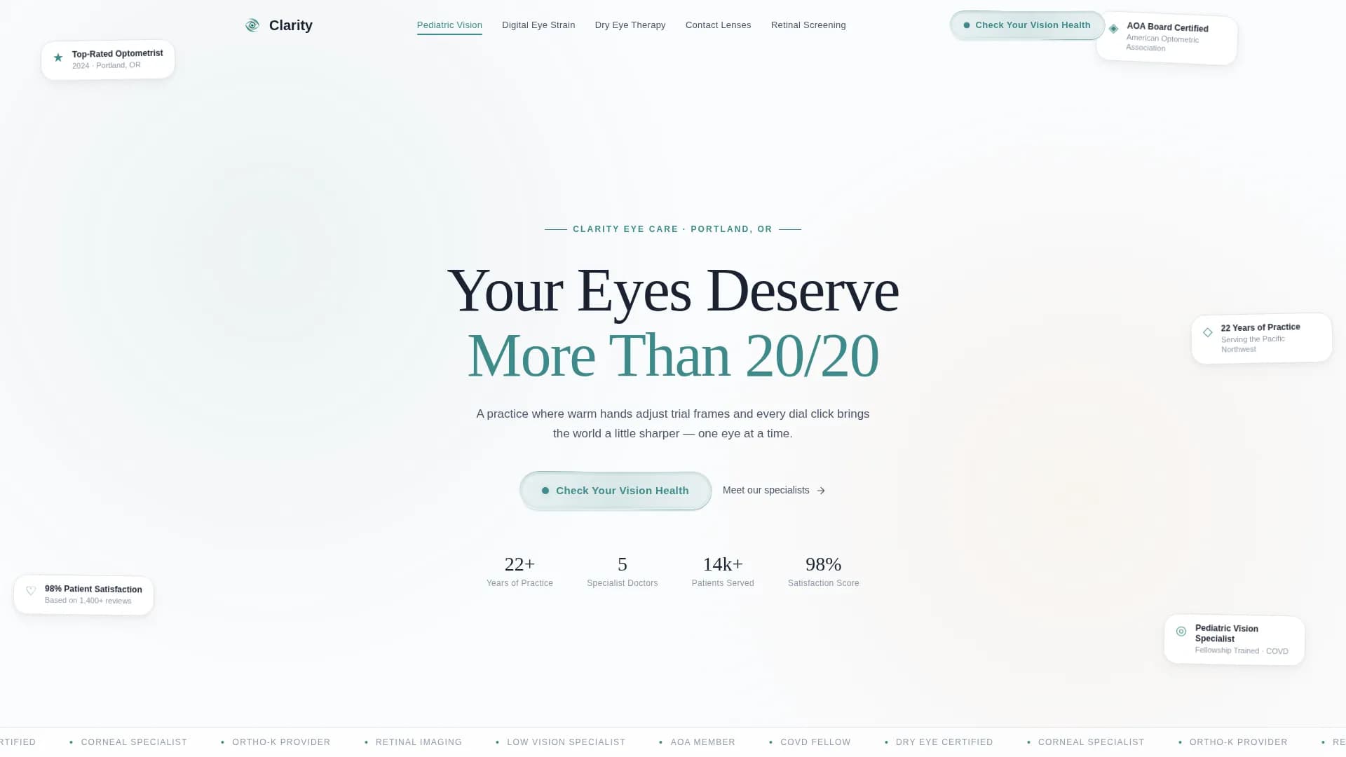 Clarity - Practice Growth Landing page Template