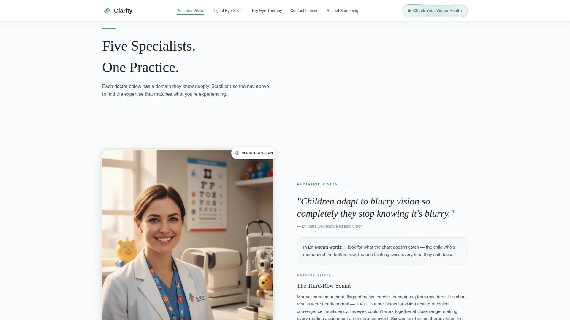 Clarity - Practice Growth Landing page Template